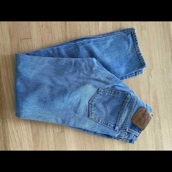 Women's Blue Distressed Jeans - Picture 3 of 4